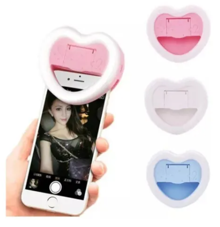 ARO DE LUZ PARA CELULAR FORMA DE CORAZON